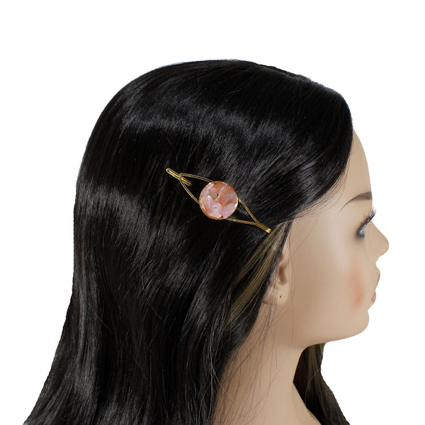 Natural abalone shell hair slide