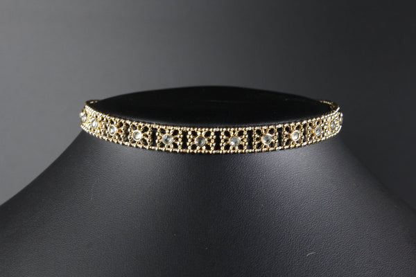 Gold or Silver lace collar choker necklace for women