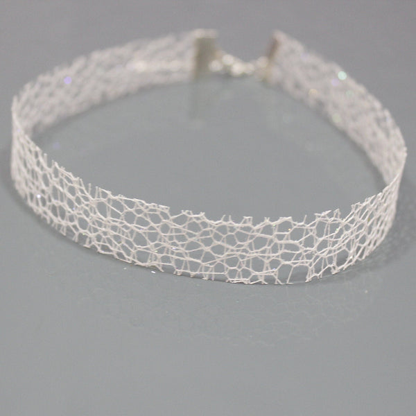 White lace choker collar necklace for woman