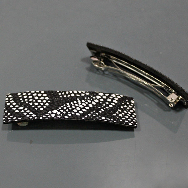 Snake skin pattern hair barrette for women and girls