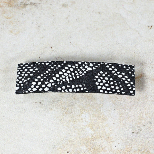 Snake skin pattern hair barrette for women and girls