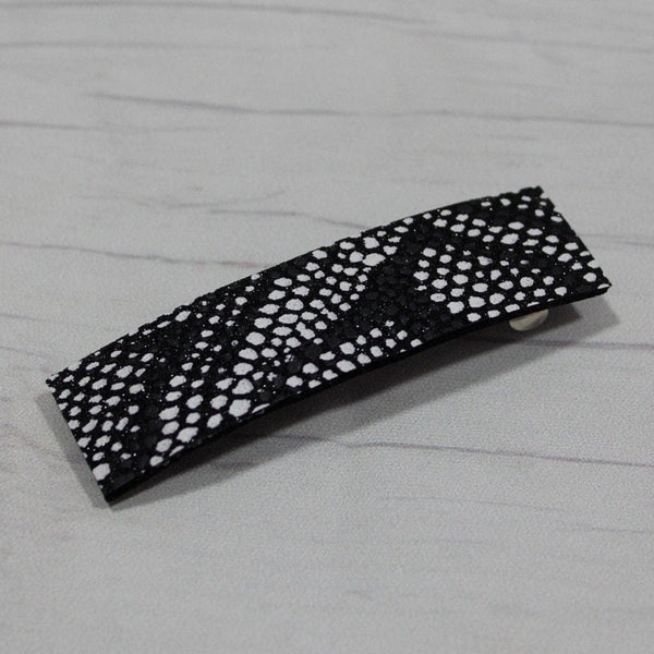 Snake skin pattern hair barrette for women and girls