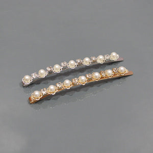 Set of 2 rhinestone pearl bobby pins for women