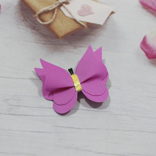 lilac butterfly hair clip for girl