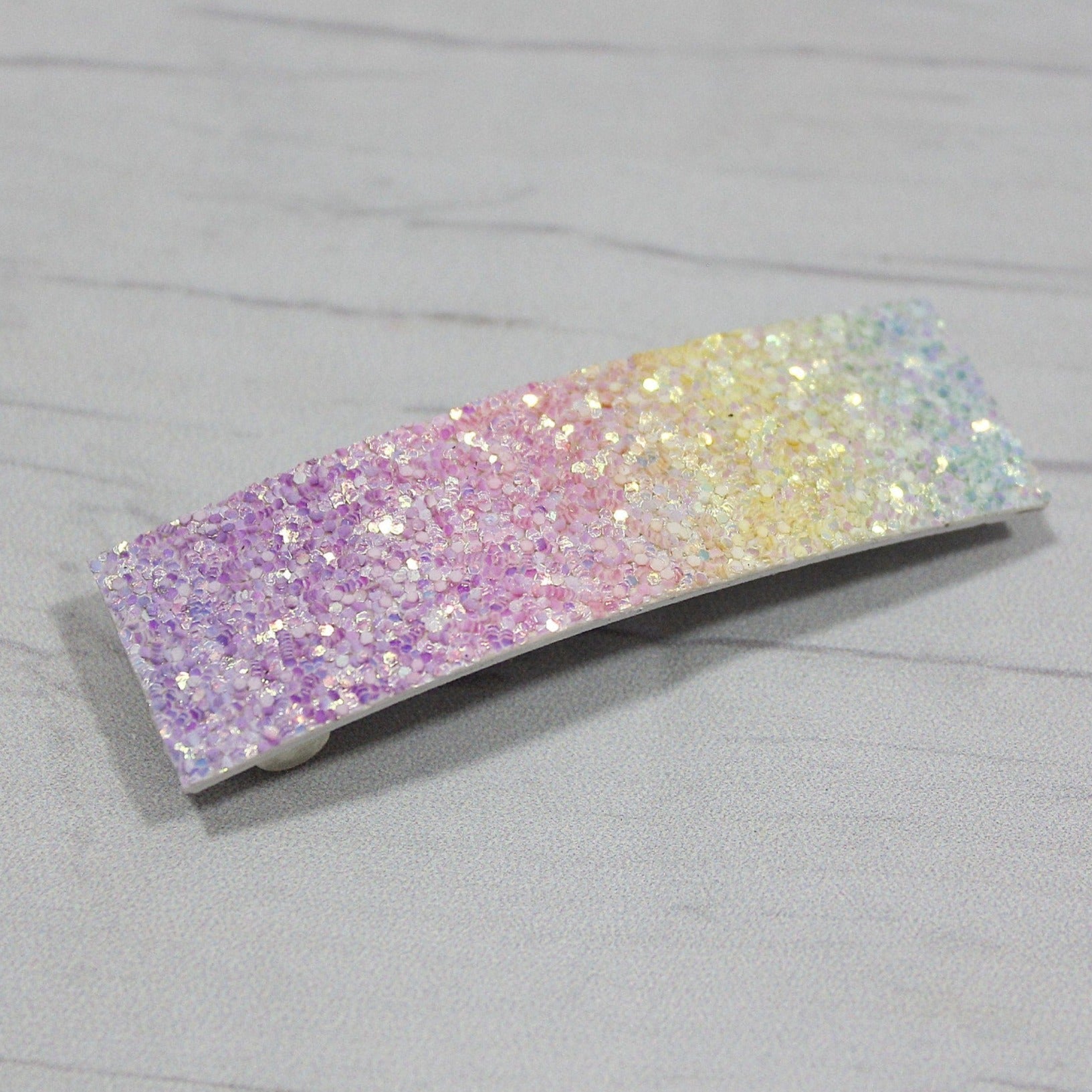 Rainbow sparkle hair barrette for women and girls