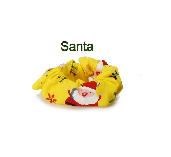 Winter holiday colorful scrunchies for girls