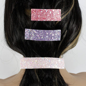 Sparkle pastel barrette for woman or girl