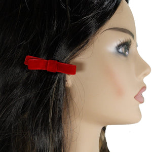 Velvet bow hair clip for girls