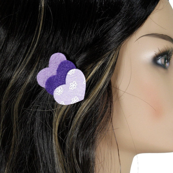 Colorful hearts snap hair clip for girls