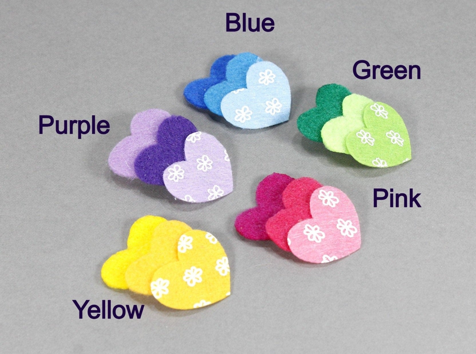 Colorful hearts snap hair clip for girls