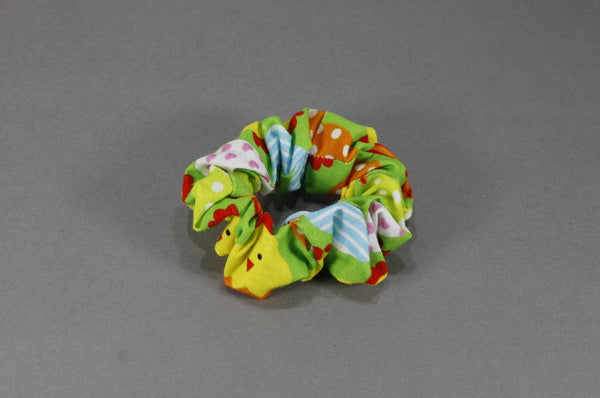 Cute yellow chicks print scrunchies for girls