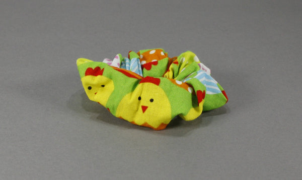 Cute yellow chicks print scrunchies for girls