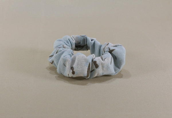 blue linen hair tie for girls