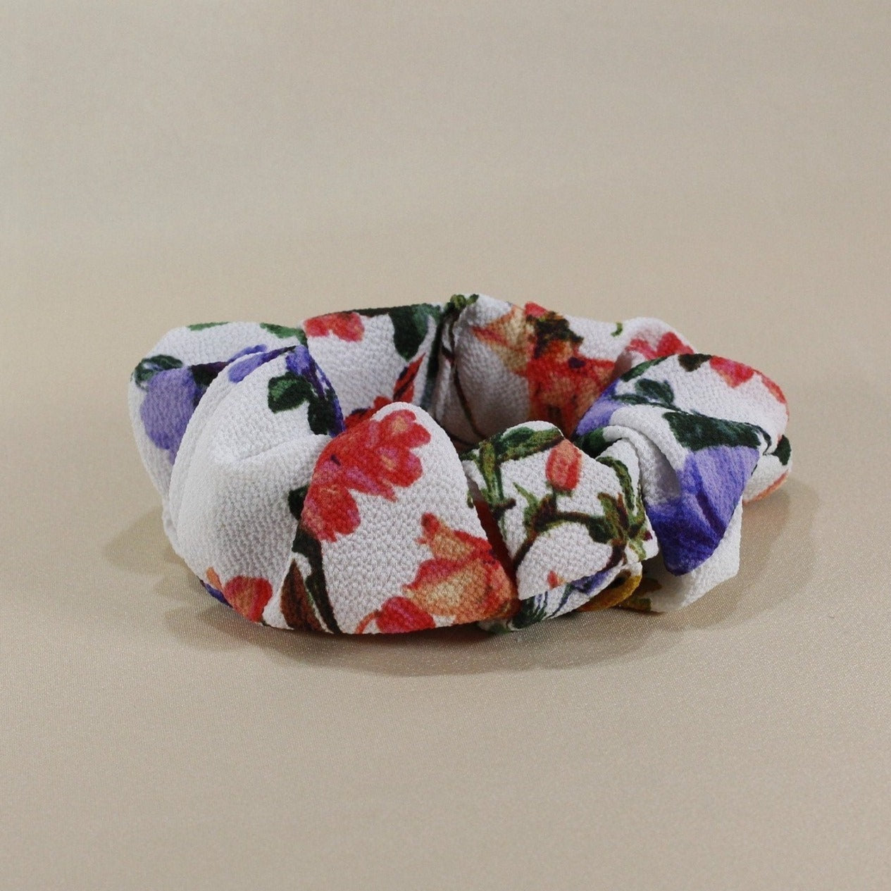 bright floral scrunchies for thick hair