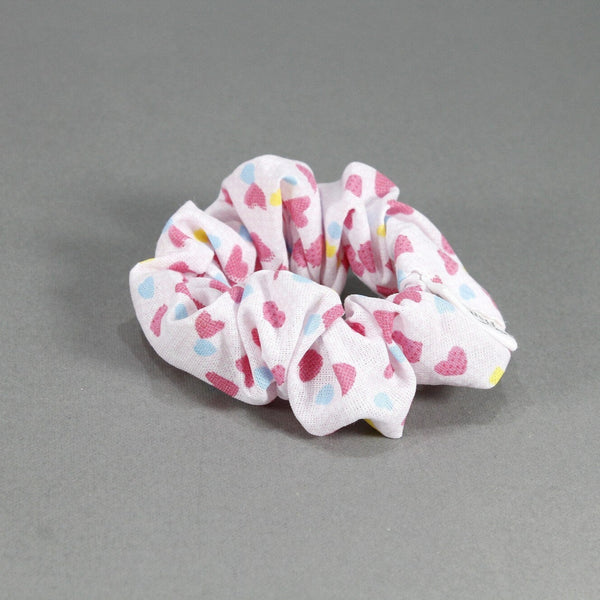 Playful pink colors pattern kid's size scrunchies